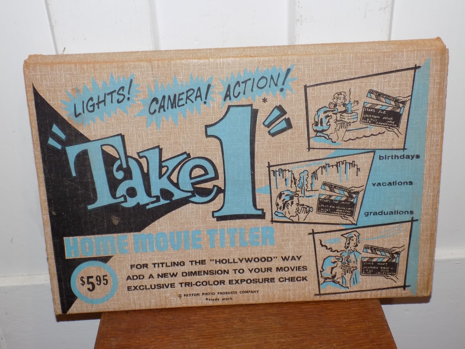Vintage Lights Camera Action Home Movie Titler NOS in Box!.