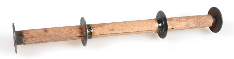 KODAK WOODEN TAKE UP SPOOL 3 SLOTS 7-1/4 INCHES LONG