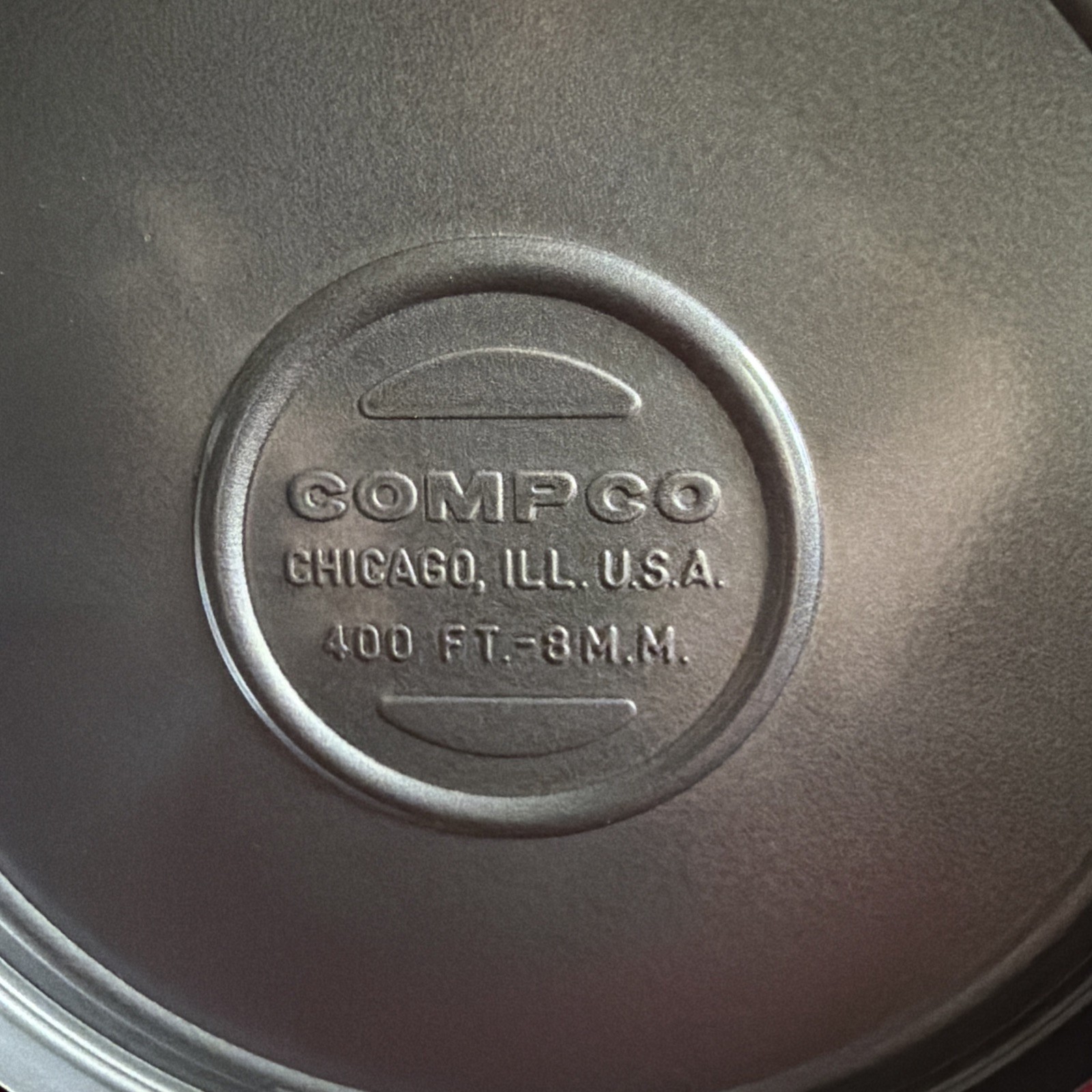 8mm 400ft (7in) Metal Film Reel and Canister Can by Compco Corp Stienberg Baum