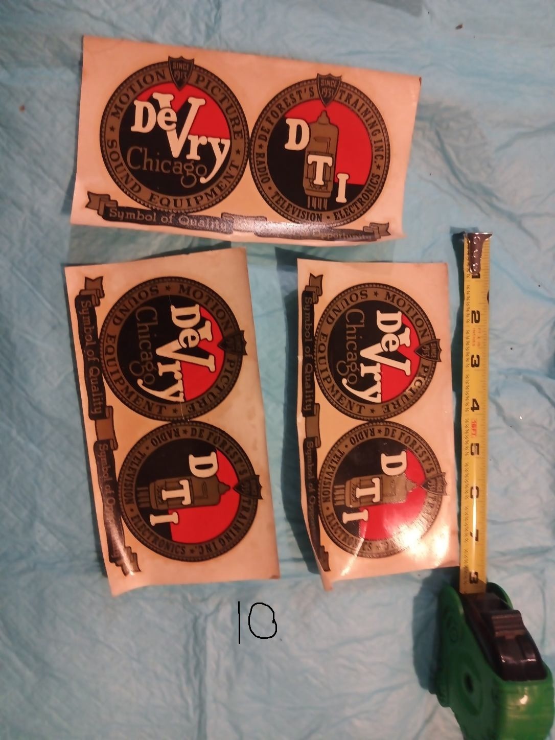 Vintage DeVry Motion Picture Sound Equipment Sticker (3 pack)
