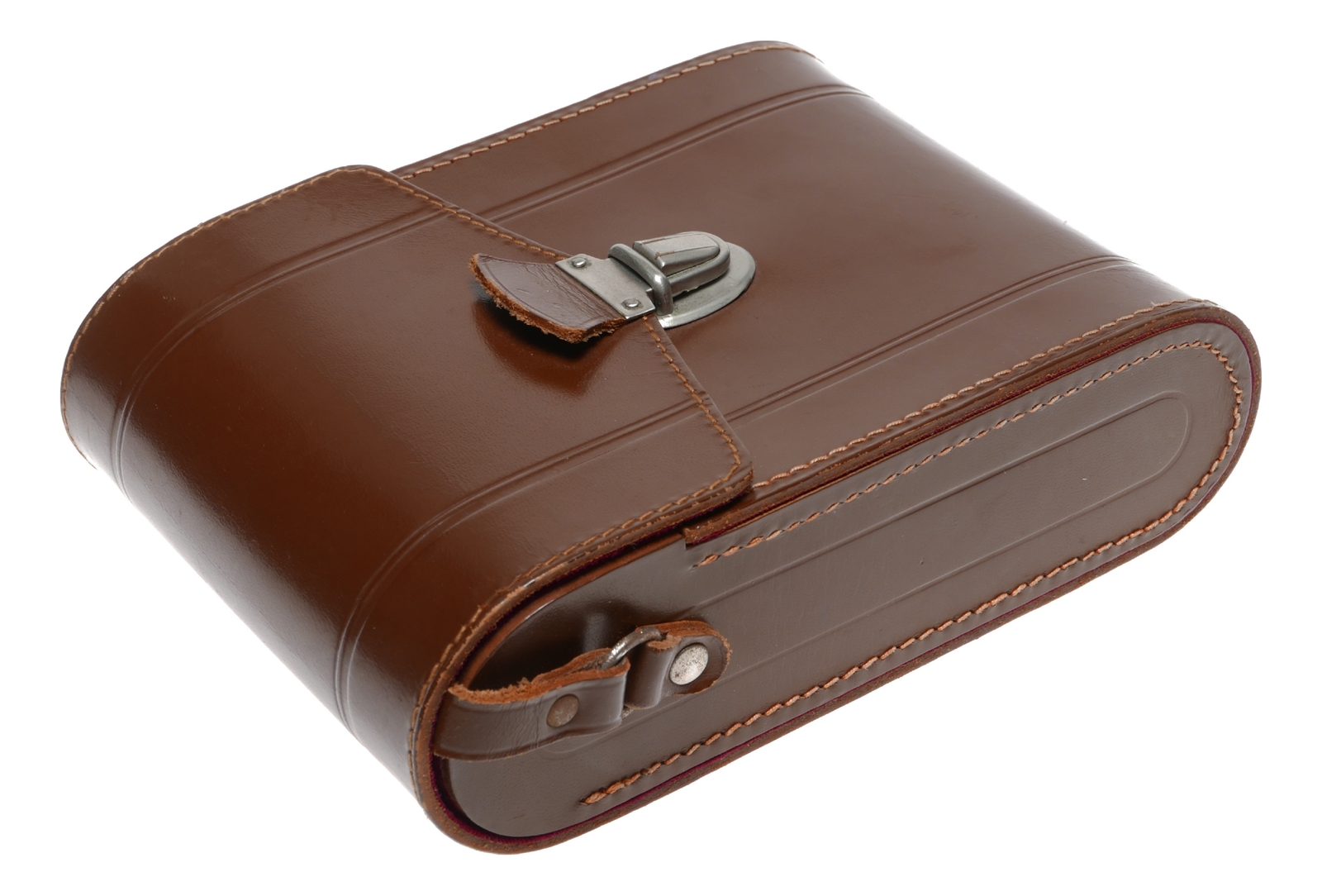 beautiful tan vintage film camera antique leather case and strap