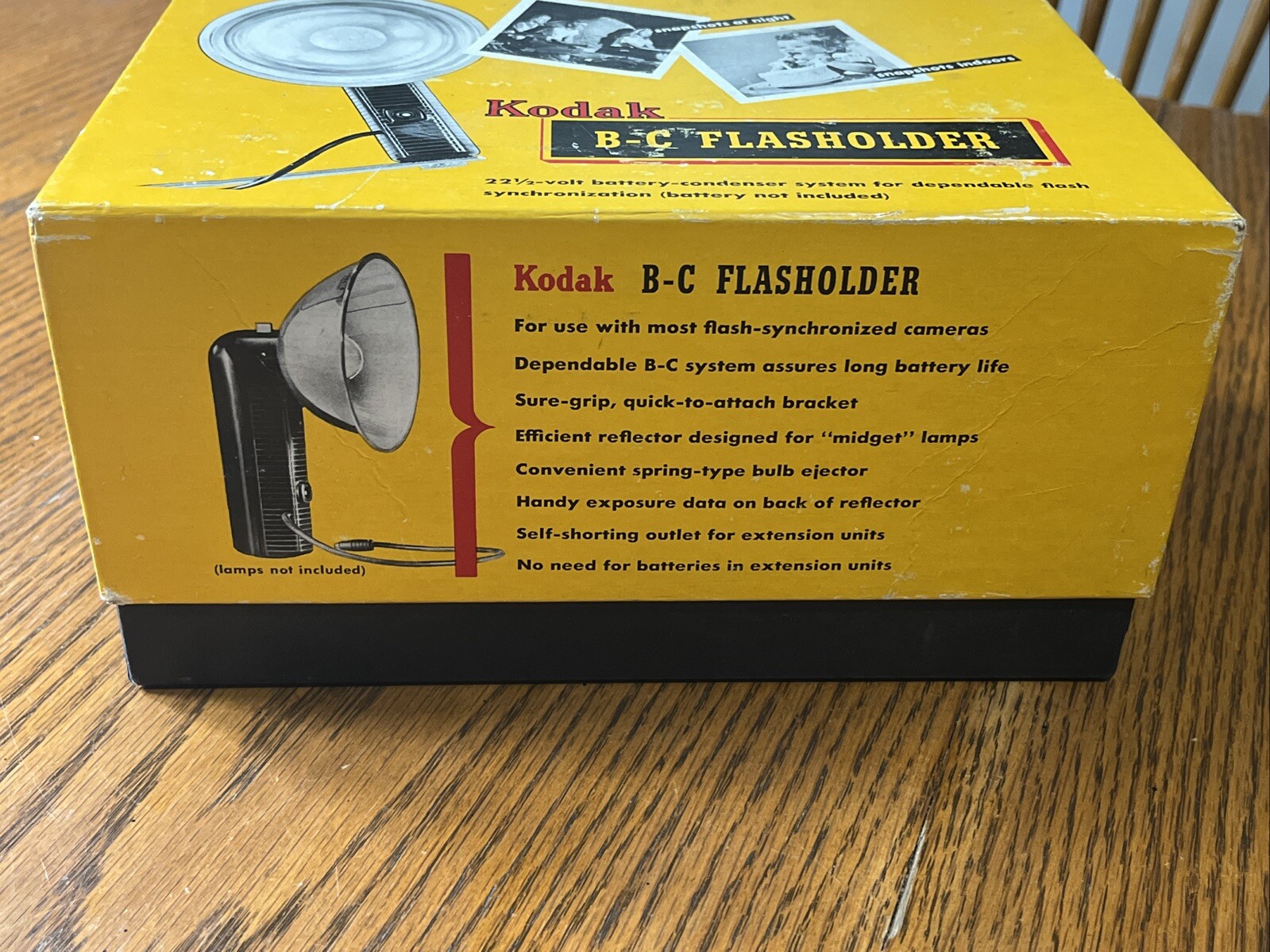 Kodak B-C Flasholder 22 1/2-volt battery-condenser system