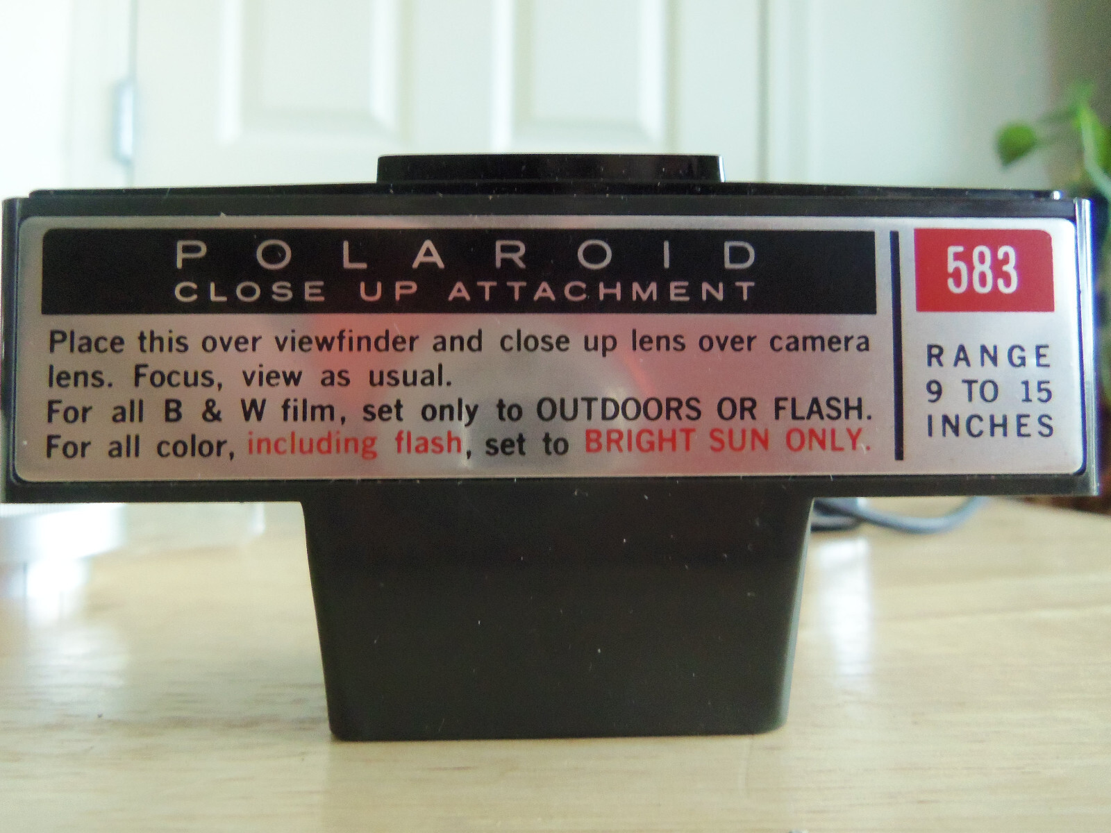 Polaroid Color Pack Camera Close-Up Kit # 583 with Box flash attachment