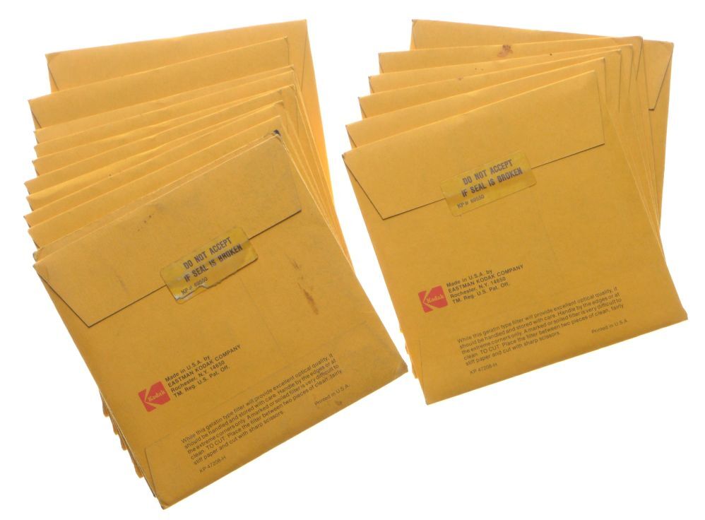 Kodak color compensating filters 100x100mm cat 149 8153 8146 opened un-openend