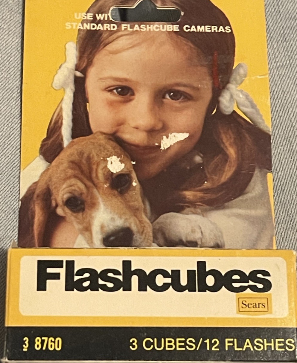 Vintage Sealed Sears Camera Flash Cubes 3 Cubes / 12 Flashes In Original Box