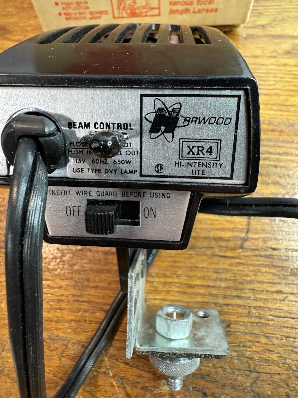 Vintage Harwood XR4 Hi-Intensity Photography Beam Control Light 650w WORKS