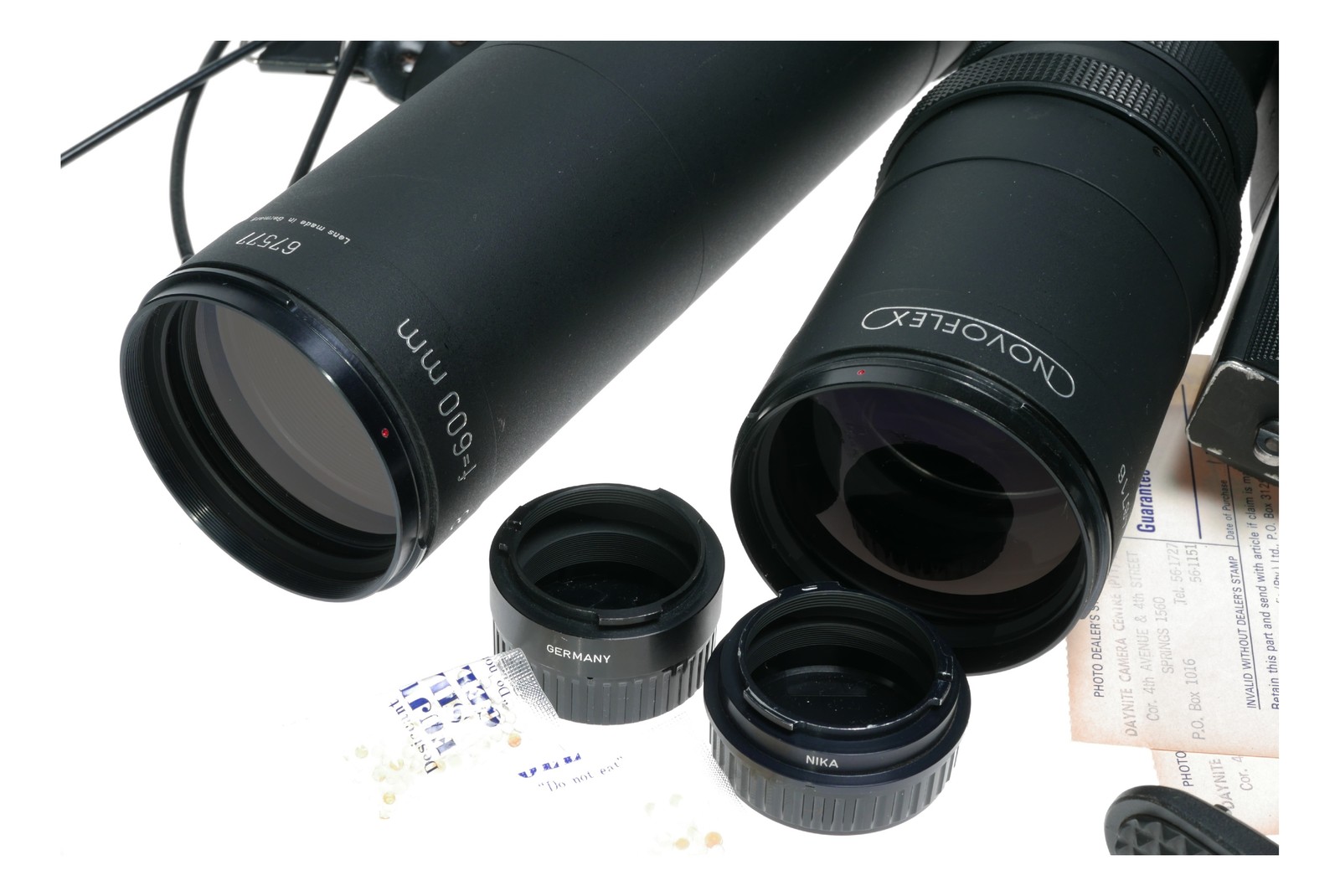 Novoflex Pistol grip focus F5.6 400mm and 600mm tele lens shoulder sniper