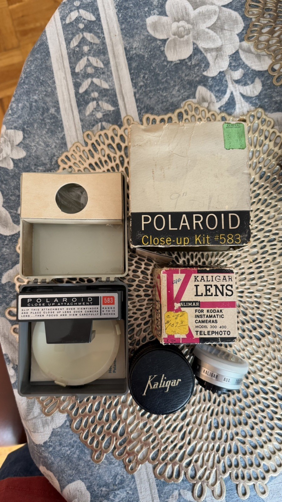 Vintage Polaroid Close-up Kit #583 and Kaligar Lens Telephoto