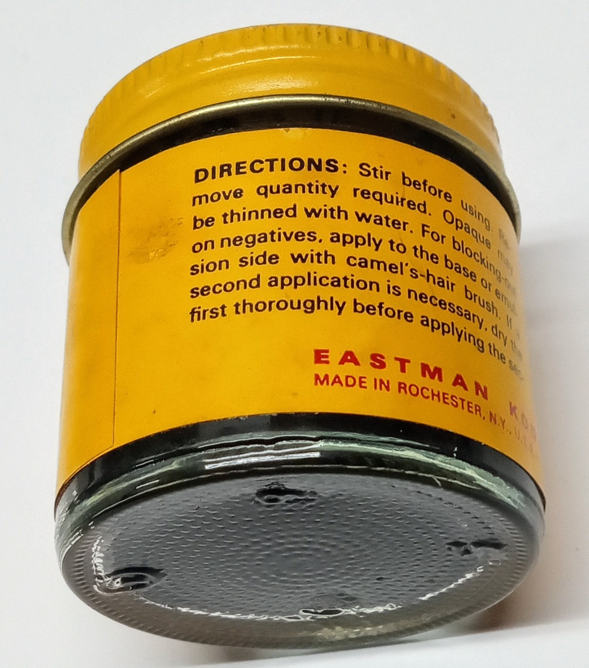 Vintage Eastman Kodak Jar of Opaque Black