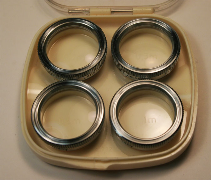 Carl Zeiss Proxar Close Up Slip On type set 4 lenses Super Clean