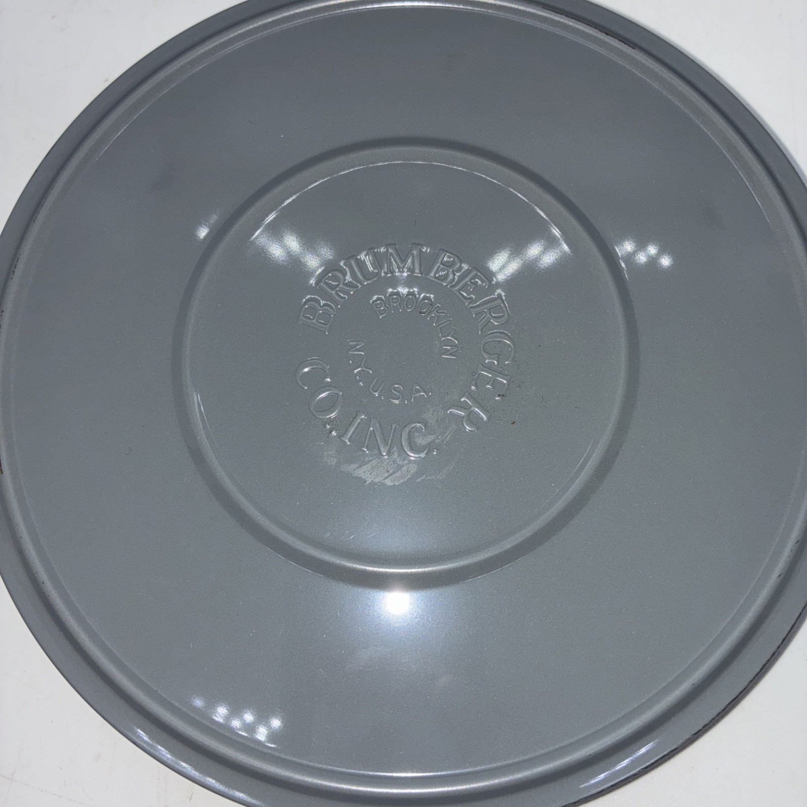 Vintage Metal Brumburger Co. Inc 8mm – 400 Ft. Film Reel & Canister Brooklyn NY