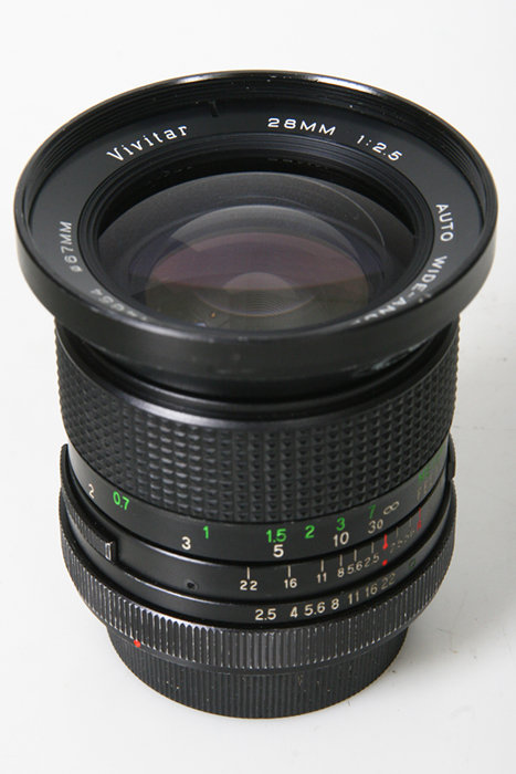 Vivitar Auto 28mm, f/2.5. Canon FD Mount