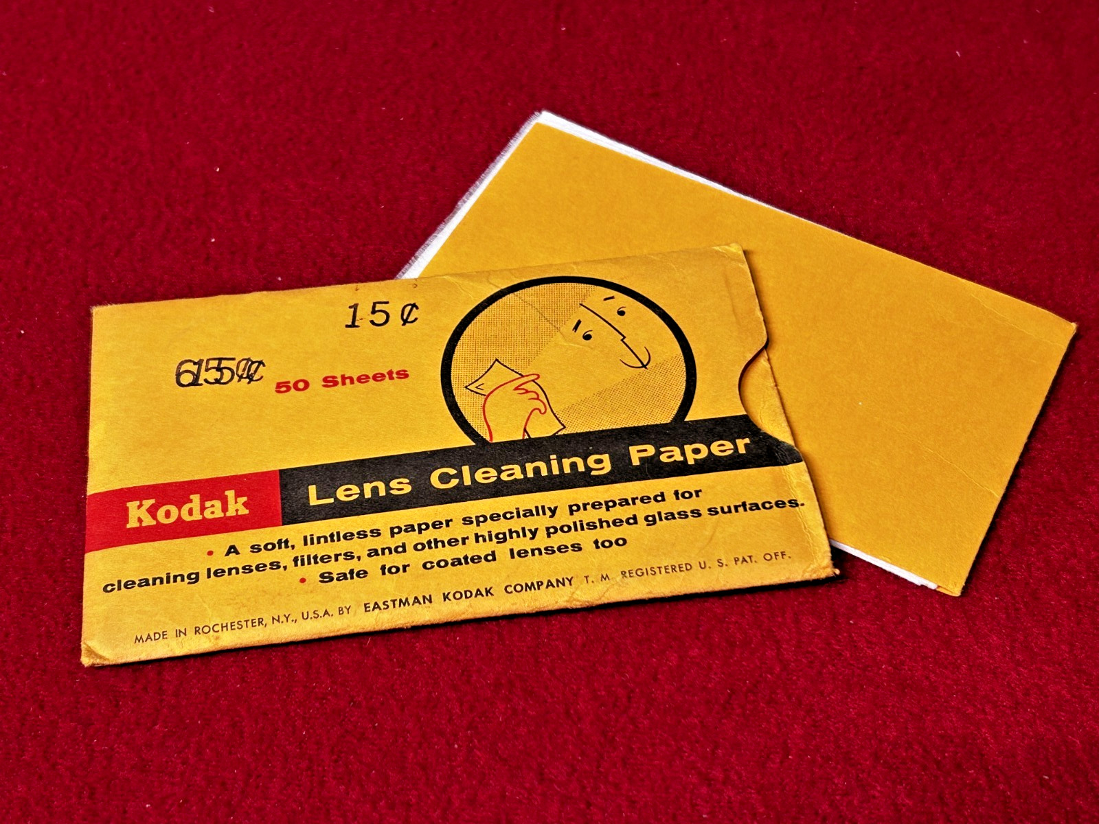 Lot of 3 Vintage Kodak Lens Cleaning Paper Packets