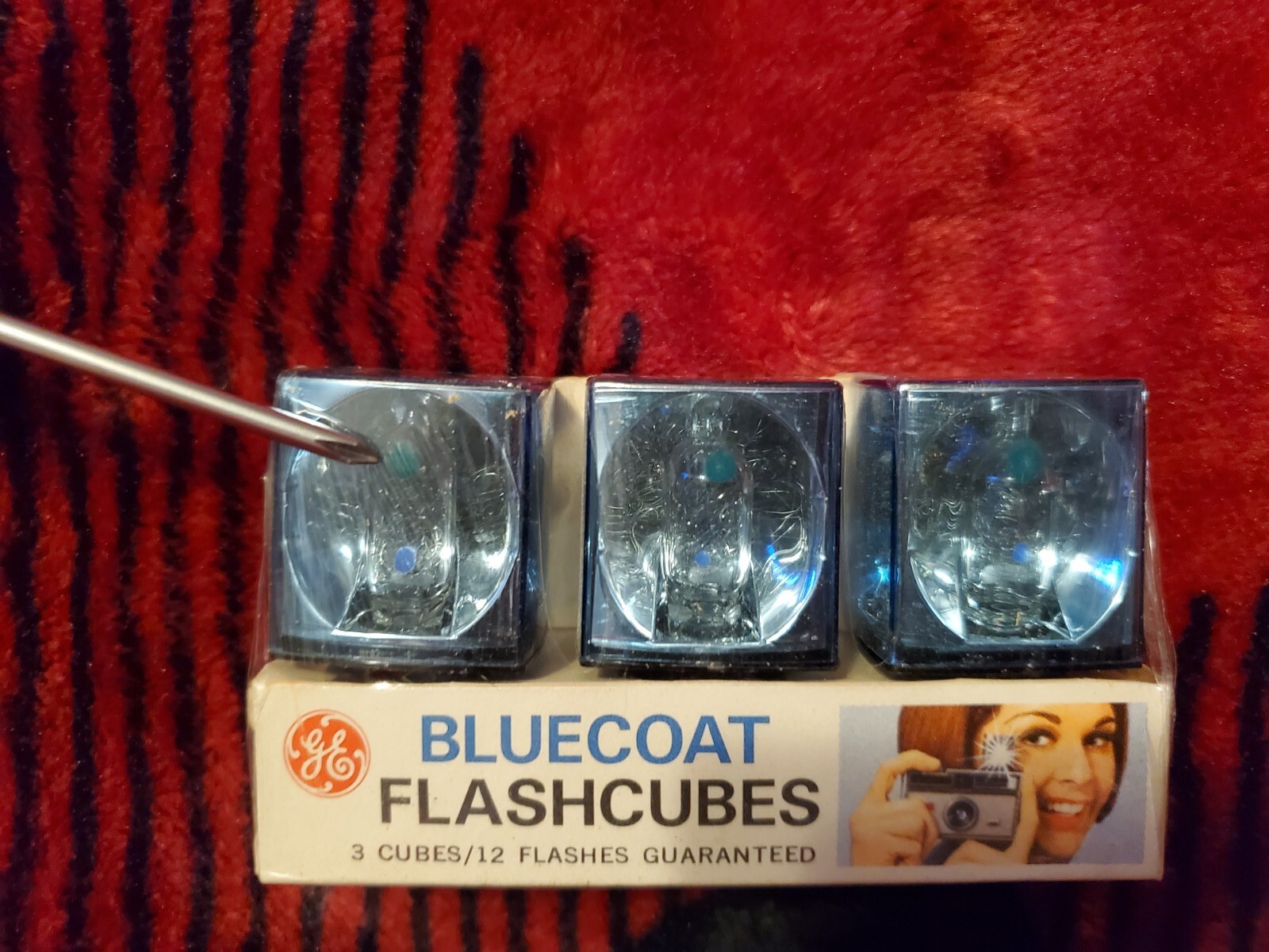 Vintage UNUSED GE Bluecoat Flashcubes 3 Cubes Brand New Old Stock!