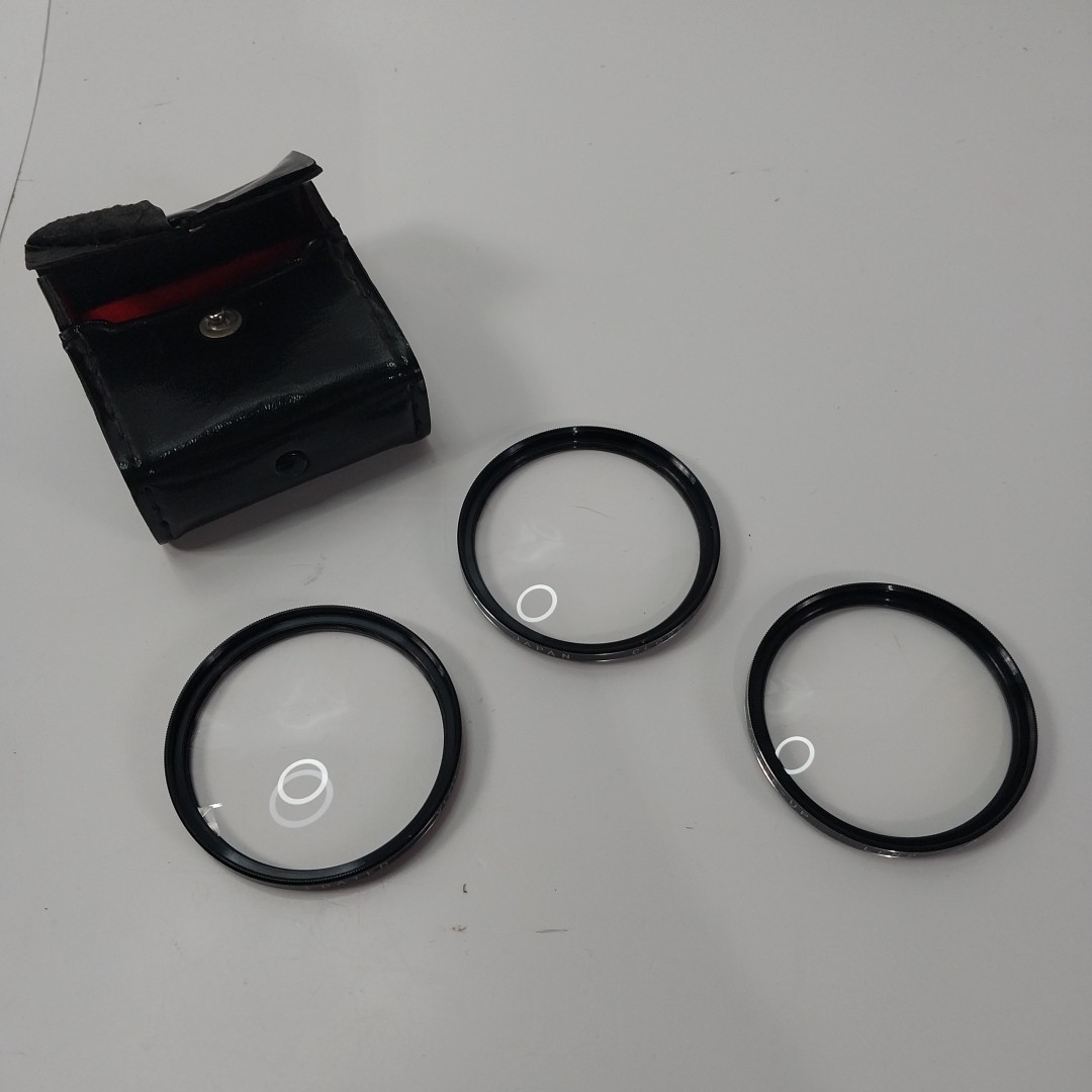 Vintage Vivitar Close Up Camera Lens Diopter Set 55mm 1,2, 4 / Case PH-66