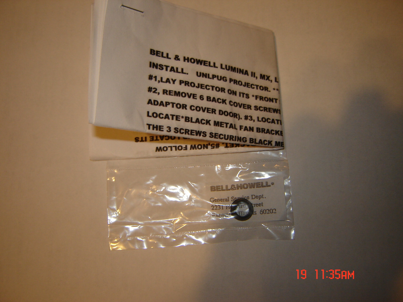 8mm Bell & Howell KX Film Projector Repair 1 CONE DRIVE TIRE,PART, & Instruction