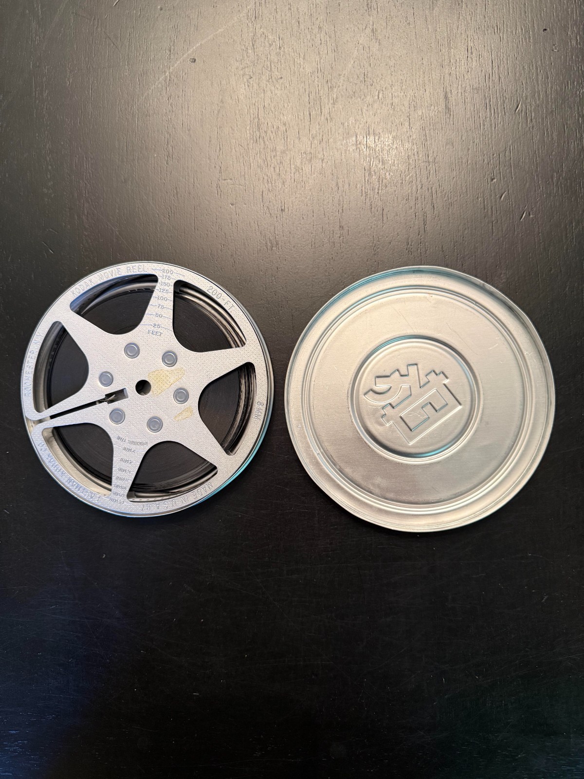 VTG 1971 8mm Film Reel Canister Case +8mm Movie Shipping Box Mailer Please READ