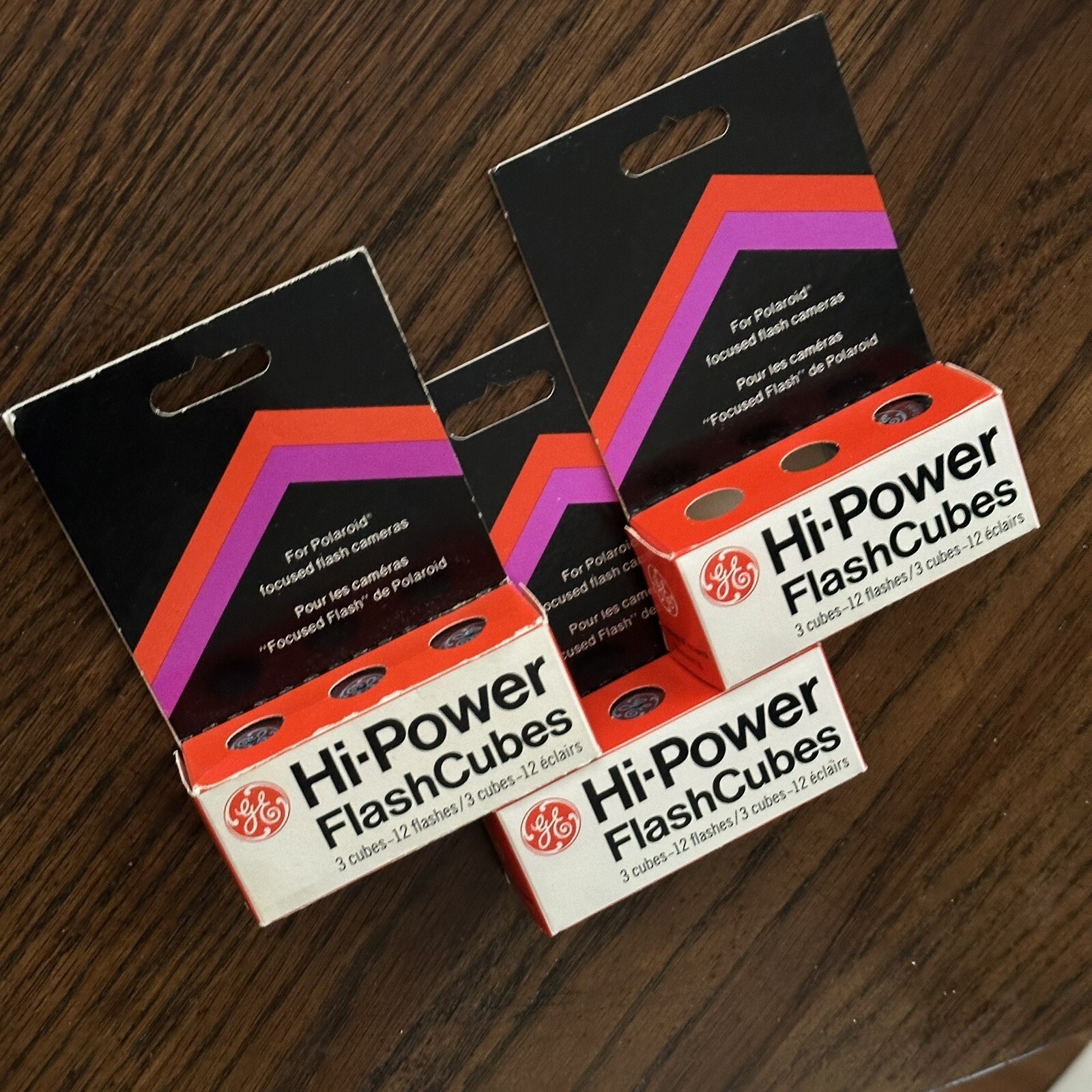 General Electric GE Hi Power Flash Cube Bulbs For Polaroid New 3 Packs Deadstock