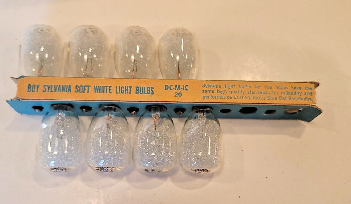 Vintage Sylvania M2B Blue Dot Flashbulbs 10 Unused Clear Flash Bulbs