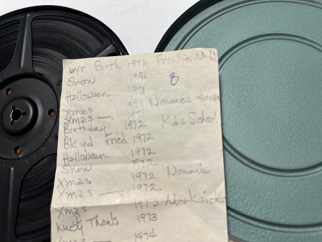 Vintage Reel to Reel 8MM w/ 7″ Metal Reel & Case Birthday Snow Christmas 1970’s