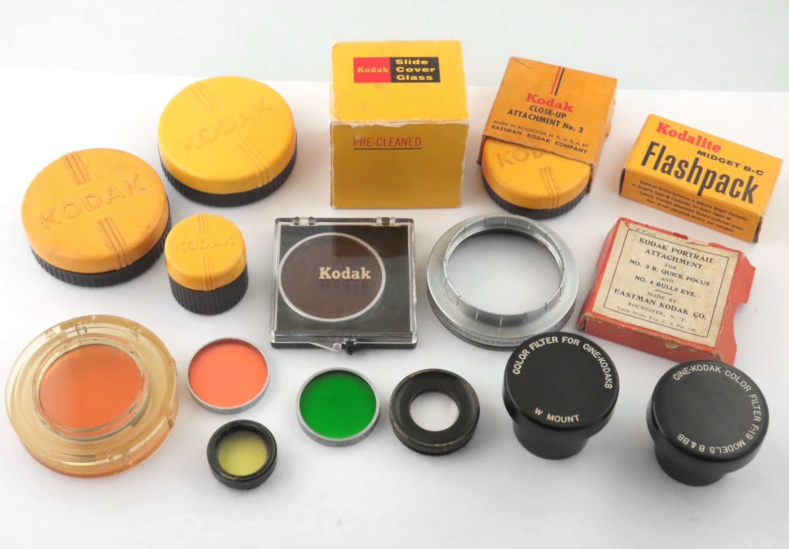 Lot of ANTIQUE / VINTAGE KODAK FILTERS and OTHER ACCESSORIES