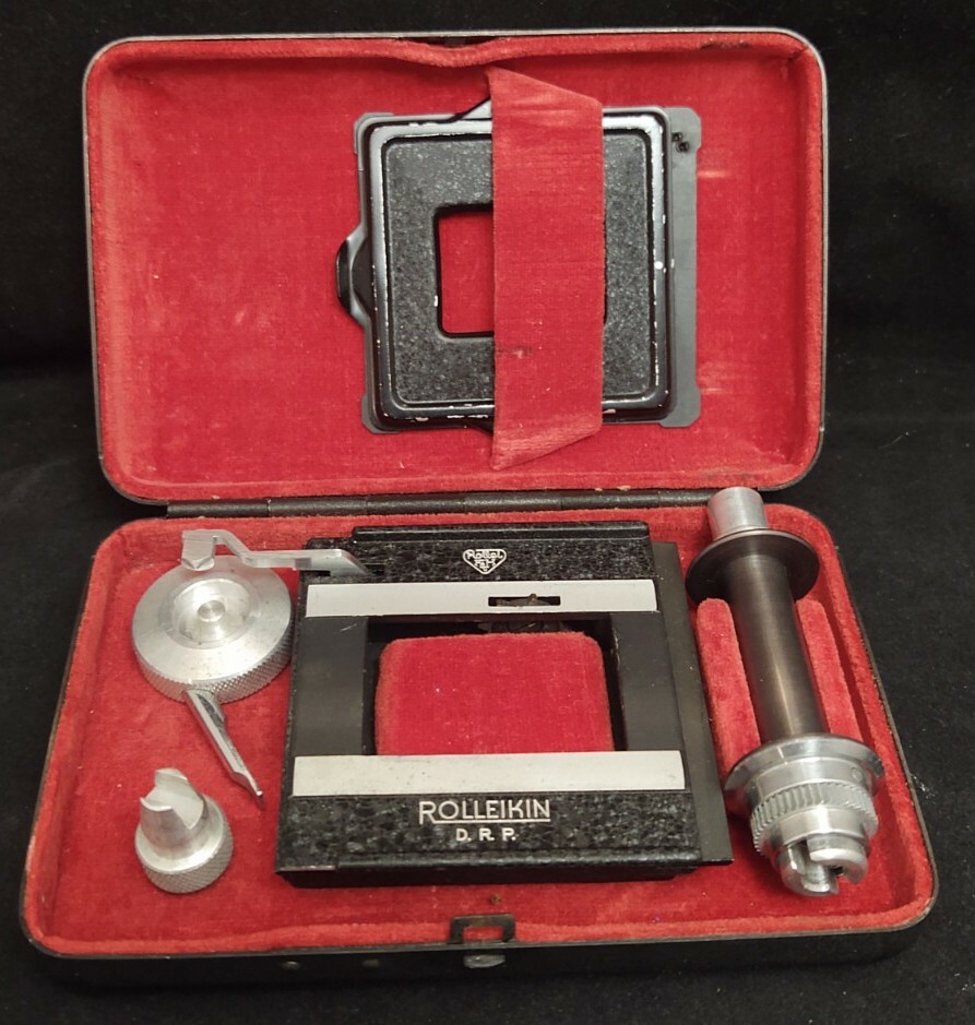 Rolleikin DRP 35mm Conversion Adapter Kit Rolleicord Hard Case Franke & Heidecke