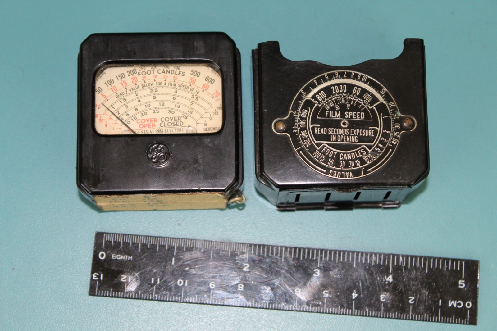 VTG GE Light Exposure Meter + Slide Case 620904 1930’s?