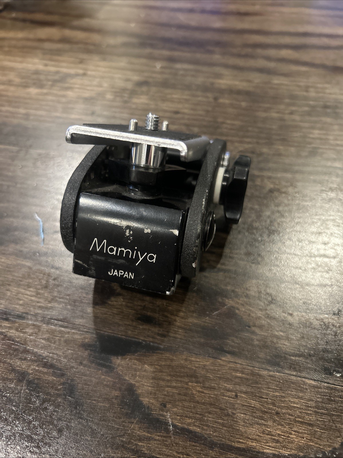 Vintage Mamiya Made In Japan Revolving Tilt Tripod Head, Moves Great!