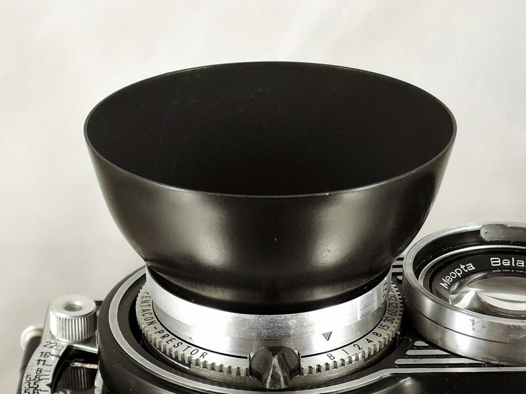 Shade hood Flexaret Meopta round bayonet B40 metal + Genuine box Used