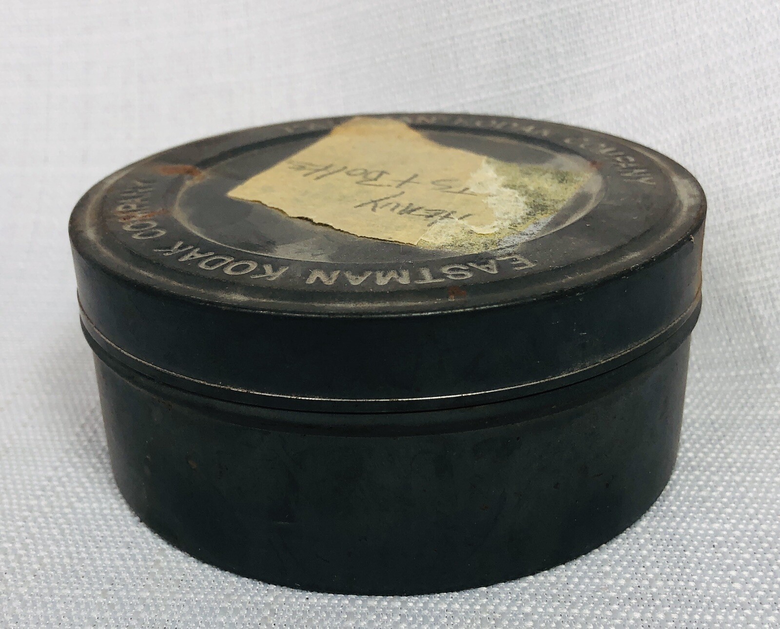 Vintage EASTMAN KODAK Company Round Metal Tin Film Container Box Holder Decor