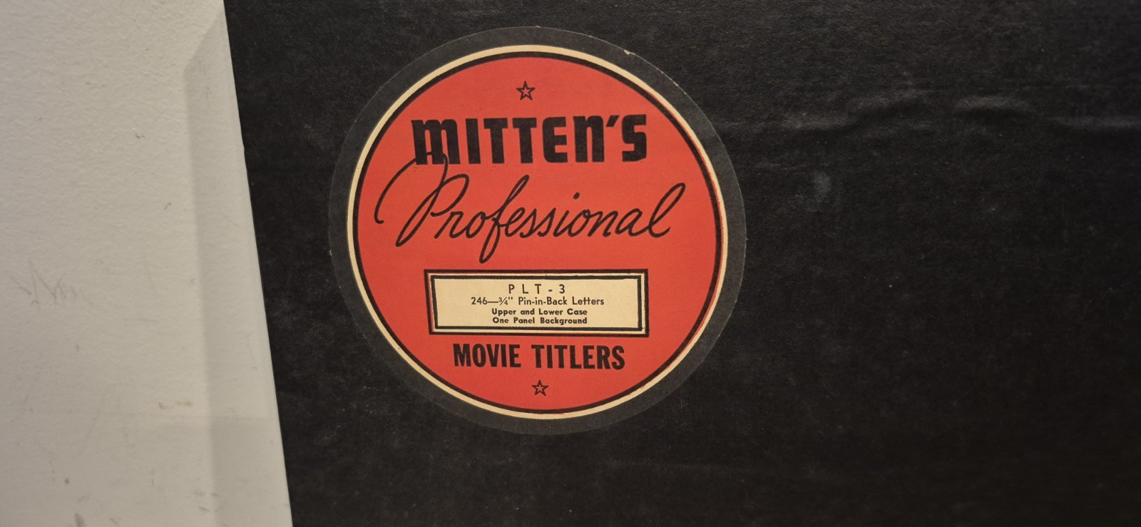 Vintage MITTEN’S Professional Movie Titler 246 Pin-In-Back Letters Original Box