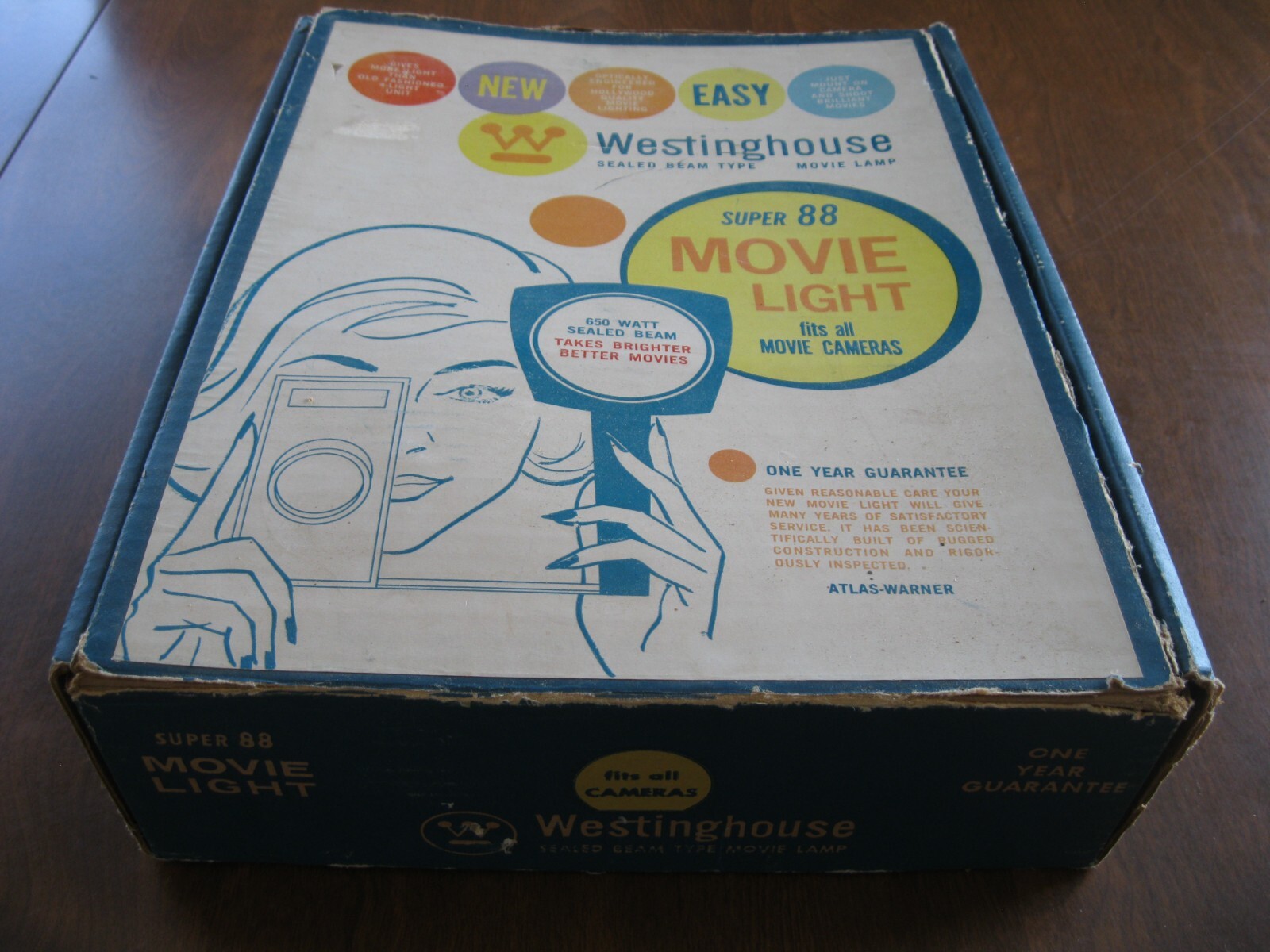 Old Vintage WESTINGHOUSE MOVIE LAMP – Model Super 88 – New Old Stock
