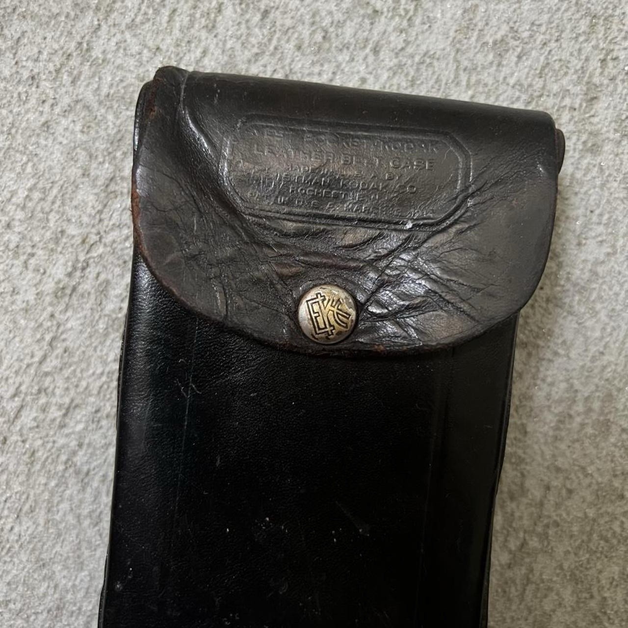 Early 1900s Eastman Kodak Co. Dark Brown Leather Camera Belt Case