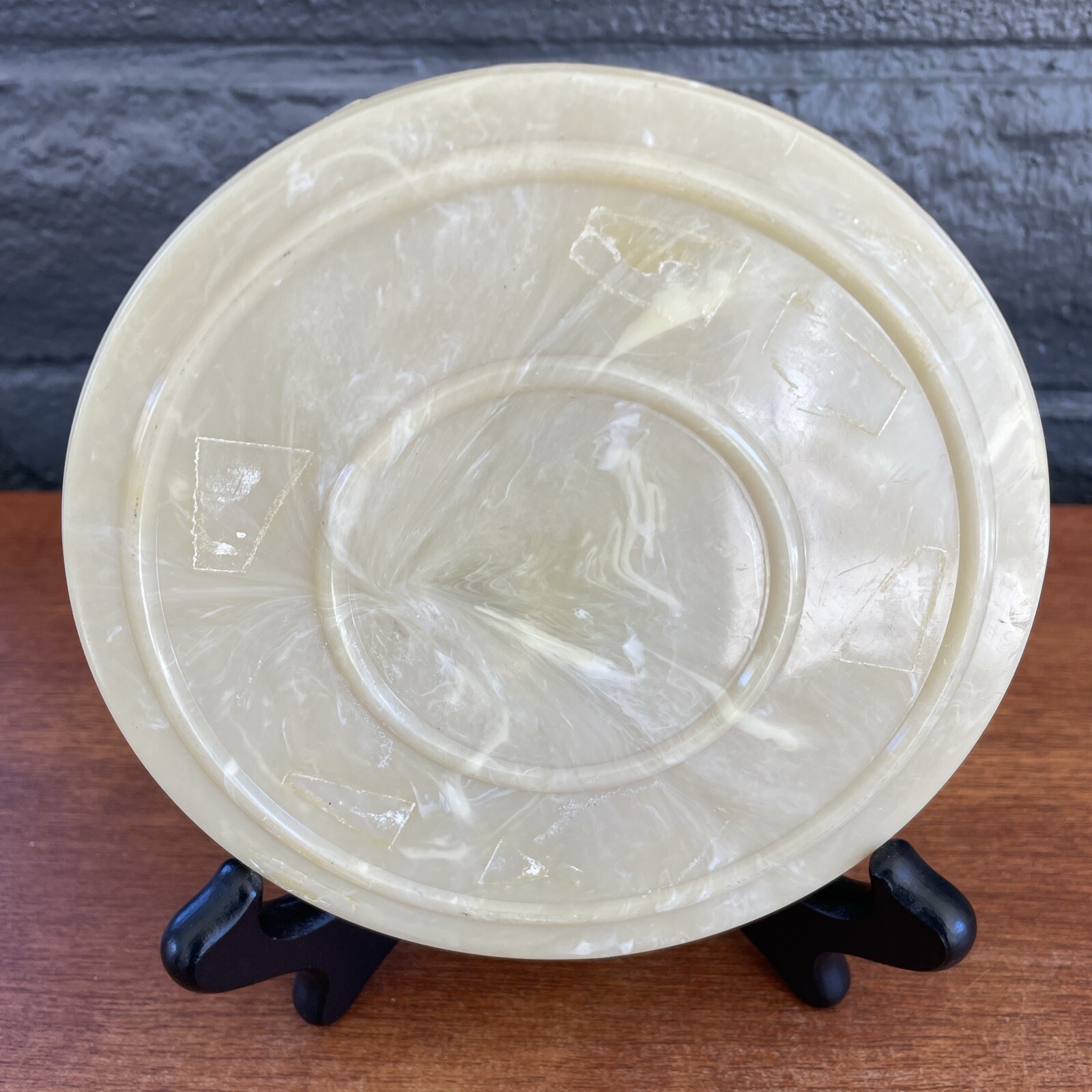 Empty Vintage 8mm Film Canister Marbled Plastic Swirled Mid-Century 5.25″ dia
