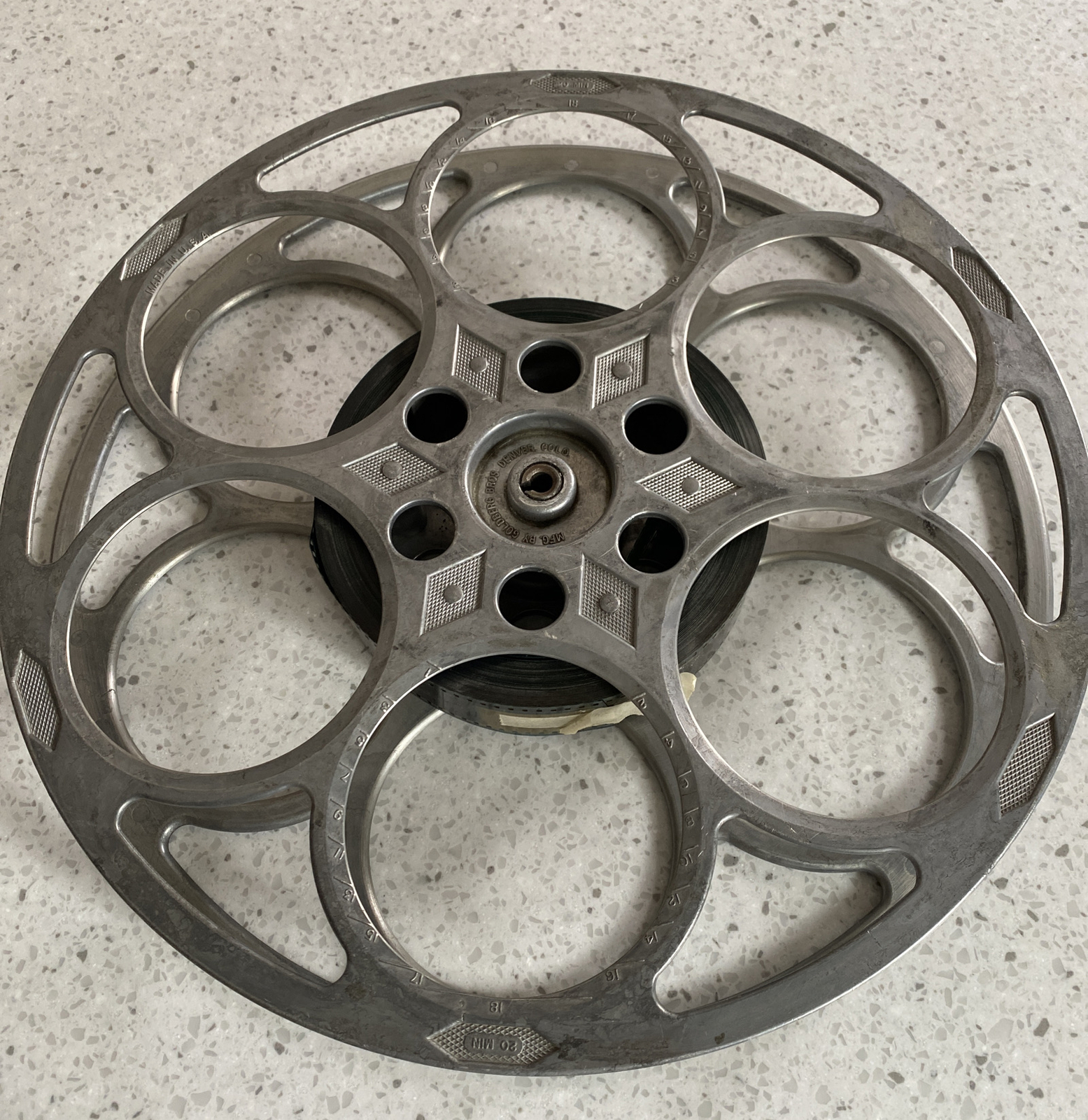 Vintage Goldberg Bros. Denver, C0 6 Hole Film Reel Lions Gate Trailer – The Eye