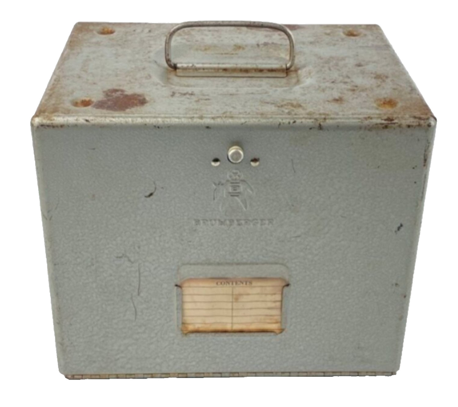 Brumberger 12 8mm Film Reel Storage Case Metal Home Movie Carry Box 1950s