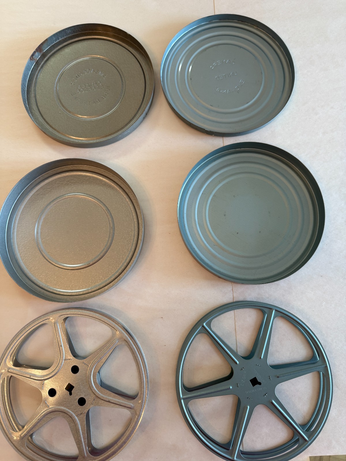 Vintage Metal Film Reels & Canisters — Lot of 2