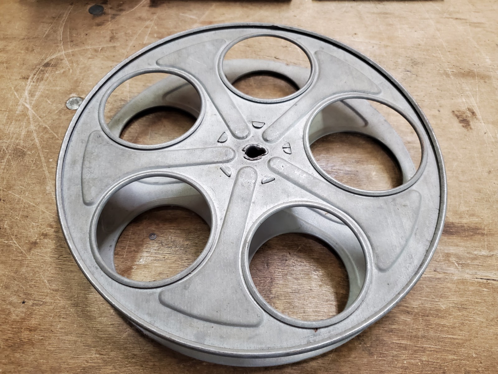 Vintage Goldberg Brothers 35mm 10 Inch Metal Film Reel, Denver Colorado USA