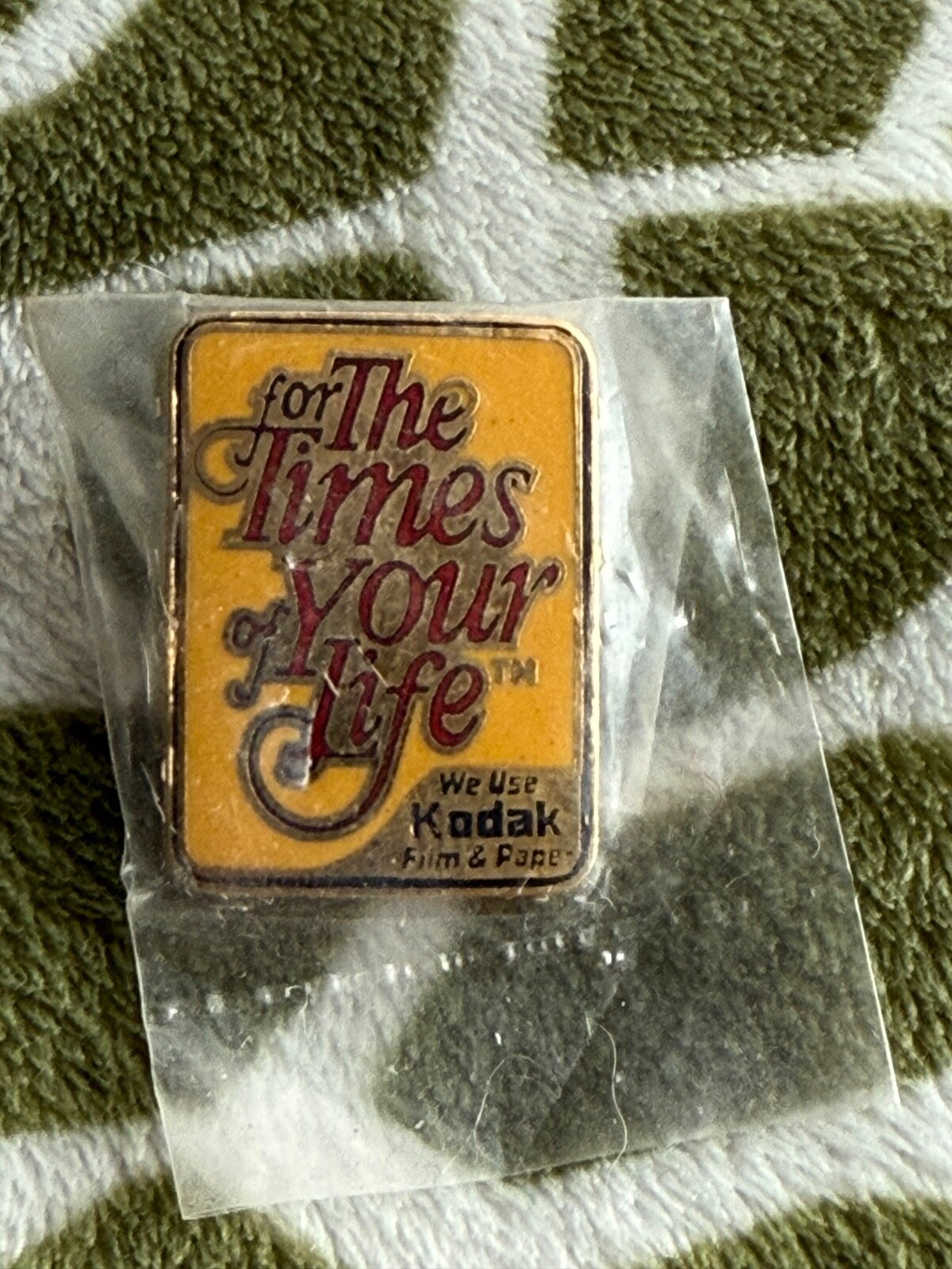 KODAK For The Times of Your Life * Lapel Pin – Original Sealed Plastic!