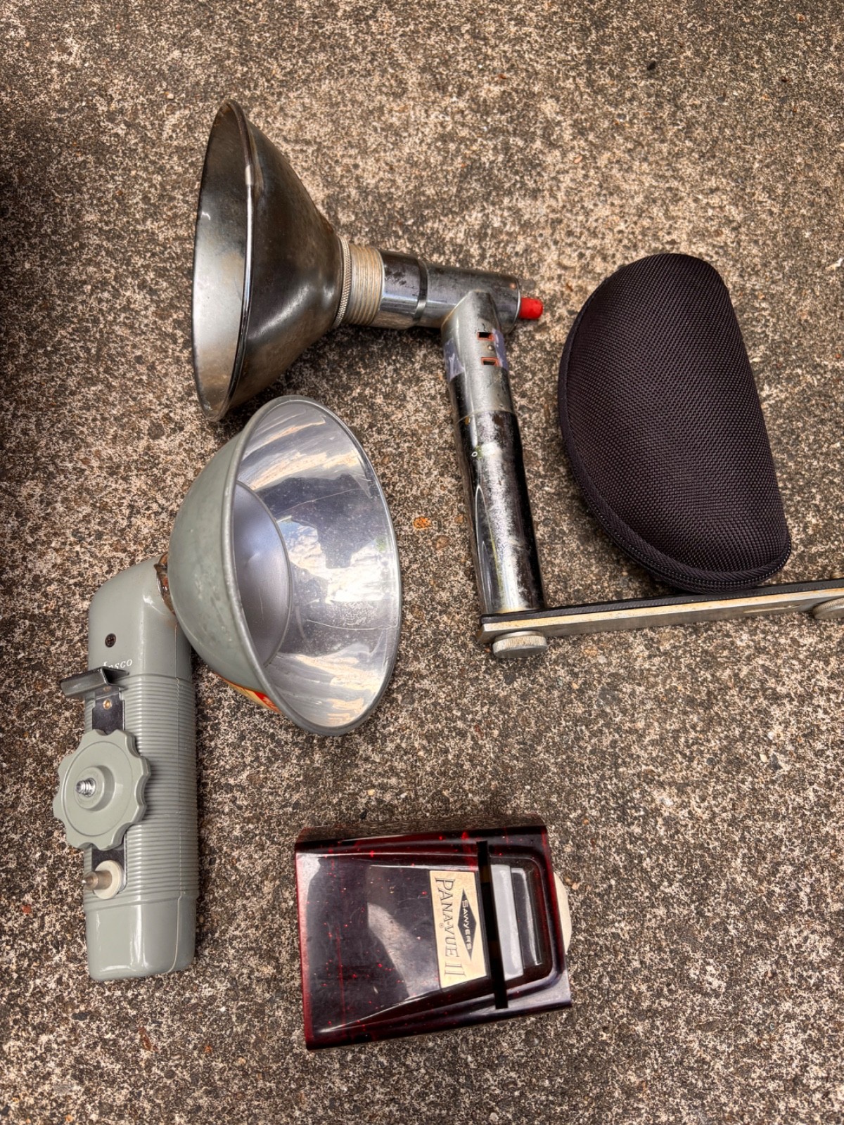 Lot of Vintage Camera Flashes,Bulbs & Accessories – Ansco, Alfon , Rokinon