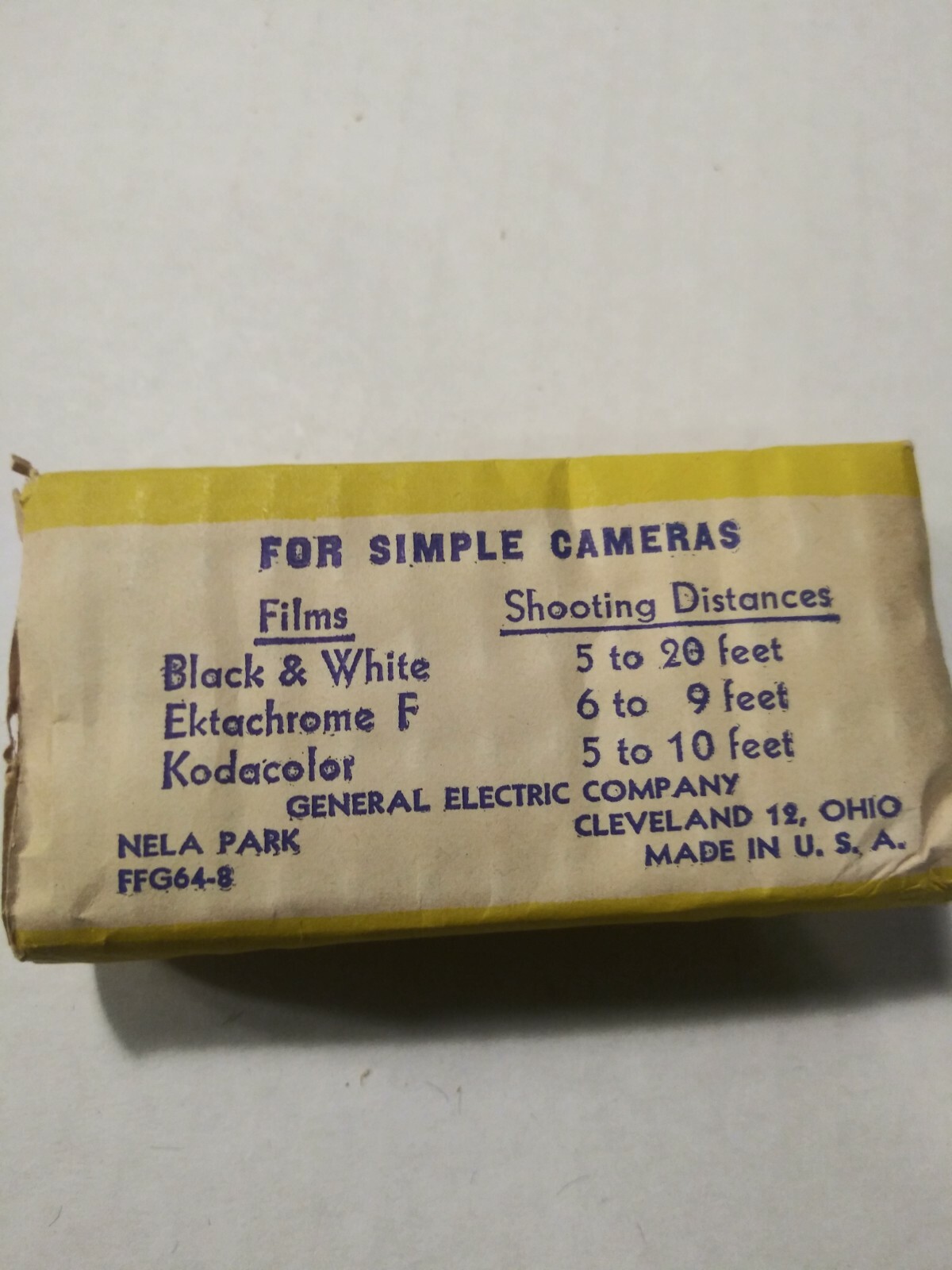 Vintage General Electric Power Mite M2 Flashbulbs 10 Bulbs & Box