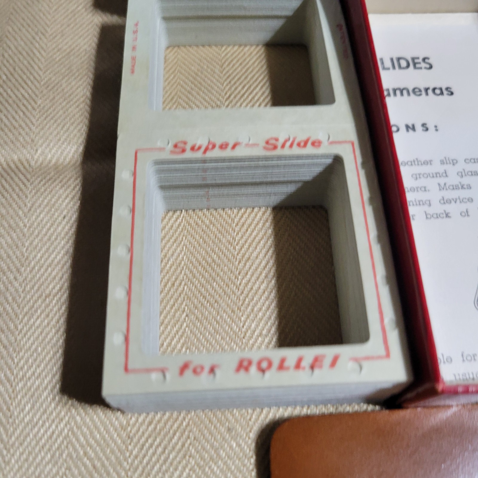 vtg 27 Super-Slides for Rollei Cameras Rolleiflex 2×2 85% greater picture area