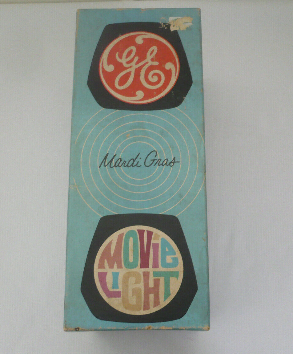 Vintage GE Mardi Gras Movie Light w/Box, Instructions Universal Model MG-1 Works