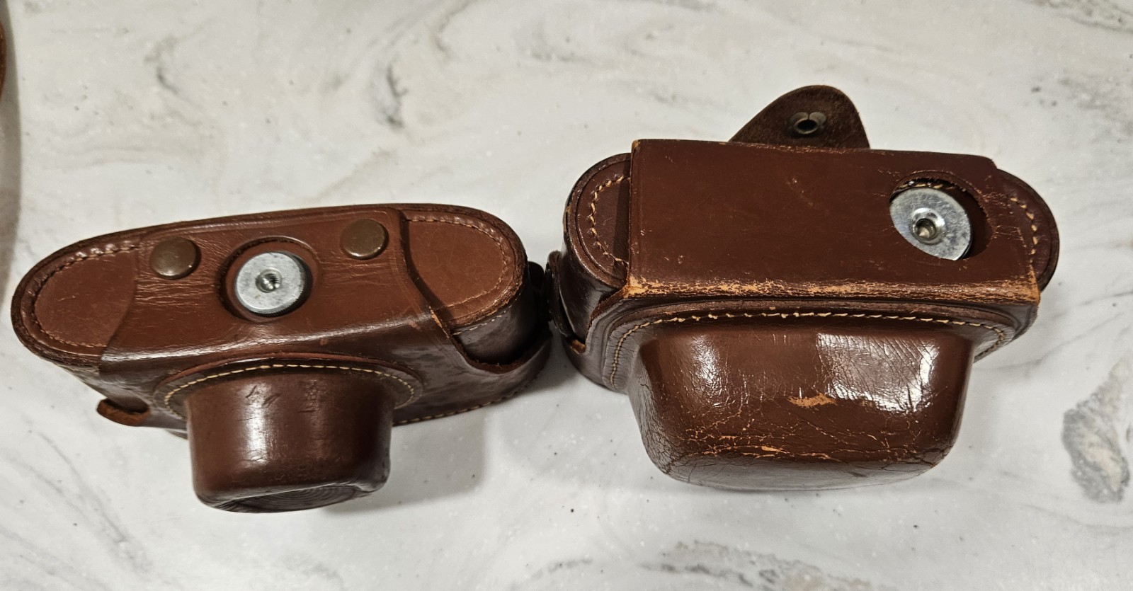 Vintage Leather/Cowhide Camera Cases Lot Of 8. USA