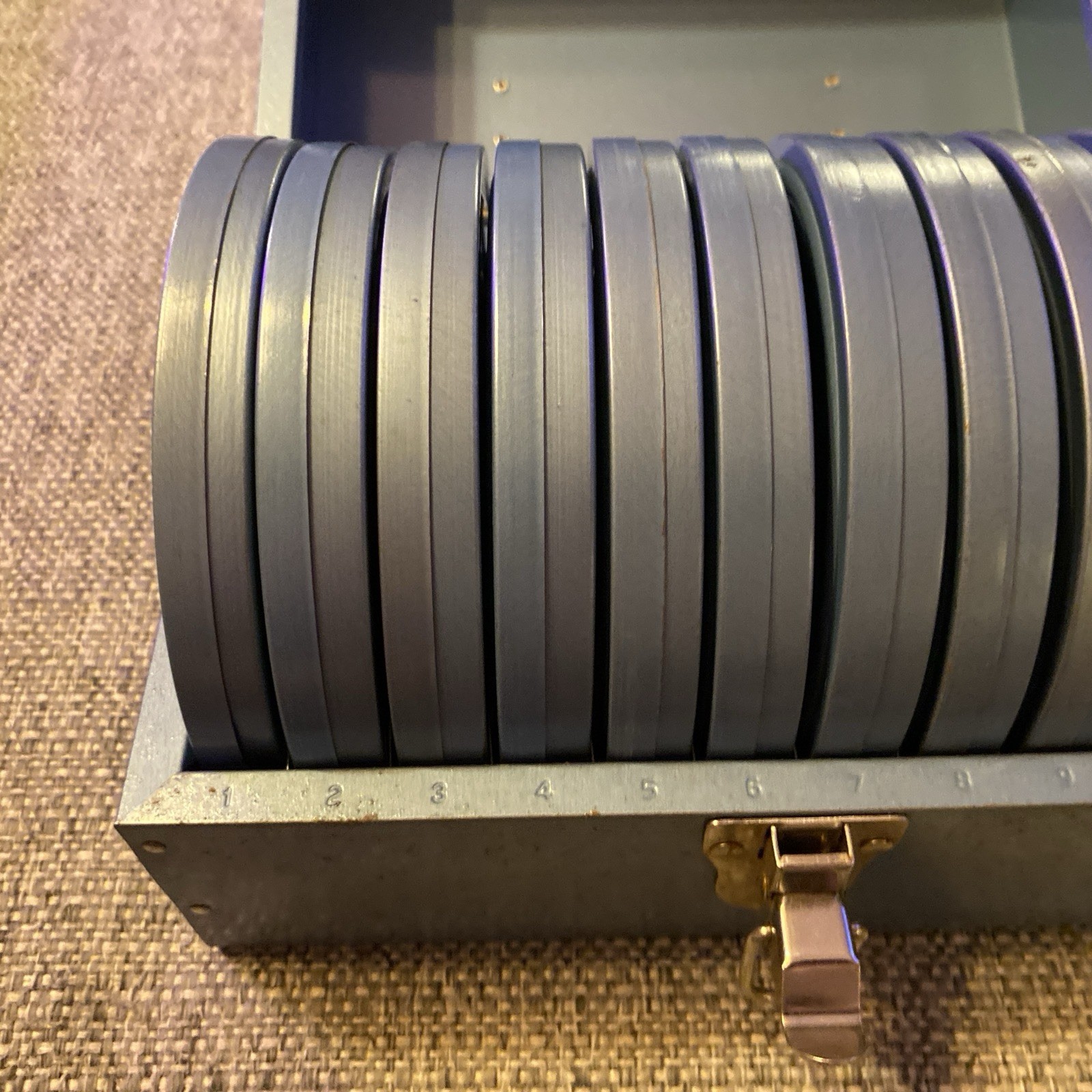 2 Vintage 8mm Film Canister Reel Case With 24 EMPTY Reel Canisters Wards