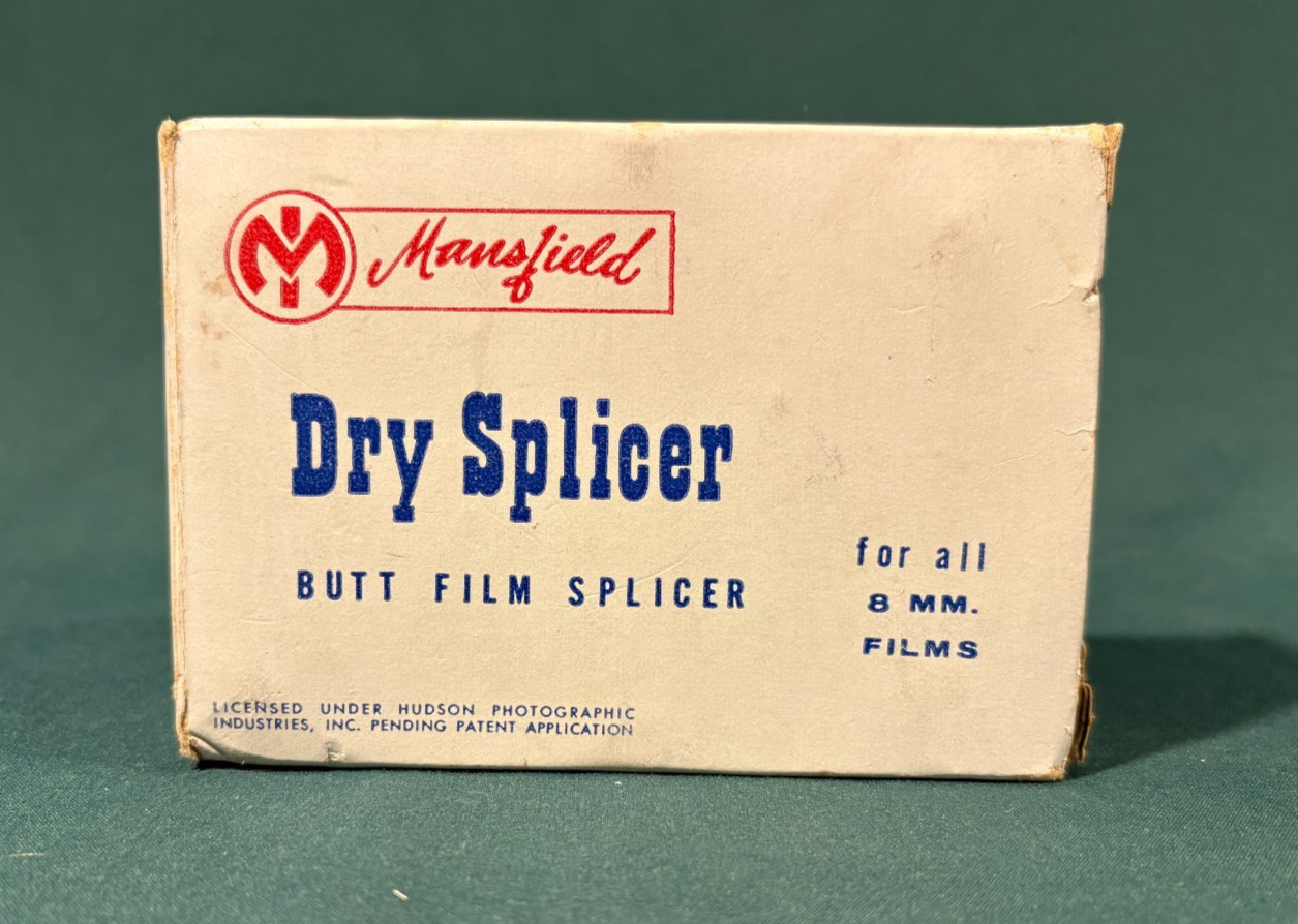 Mansfield Dry Splicer Butt Film Splicer 8mm Films Movies w/ box