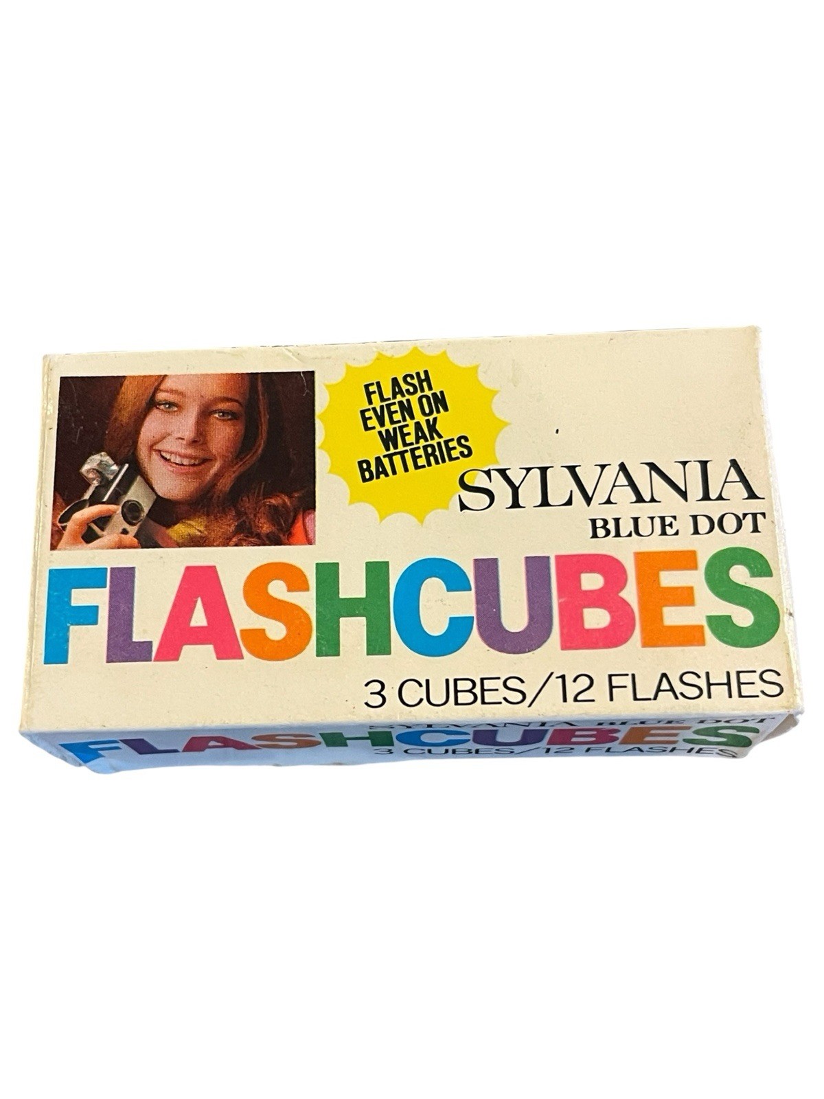 Vintage Sylvania Blue Dot Flashcubes 4 Flash Cubes