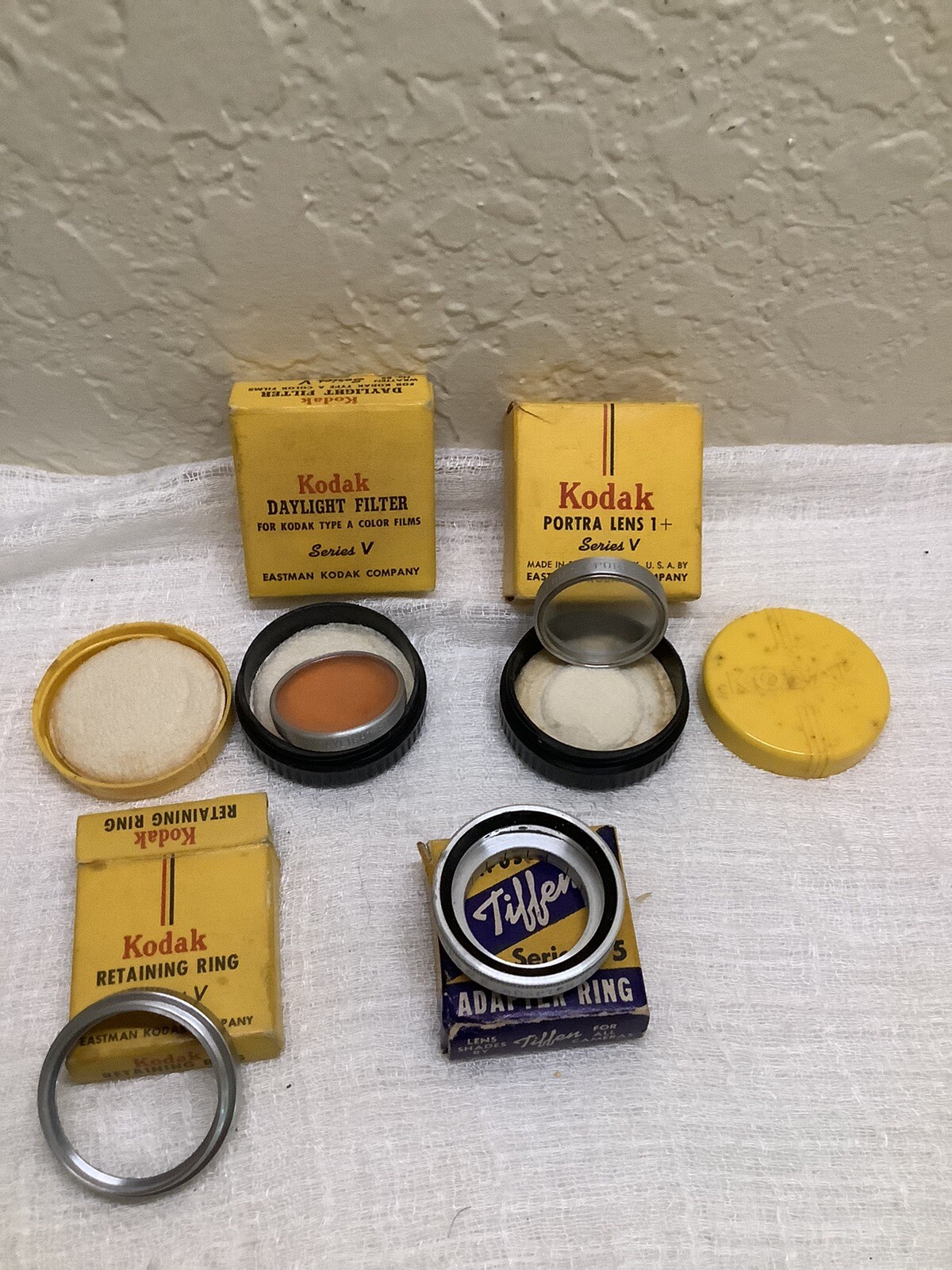 Lot of Vintage Kodak Camera Lens~ Filters~Leather Cases~Adapters~Flashholder