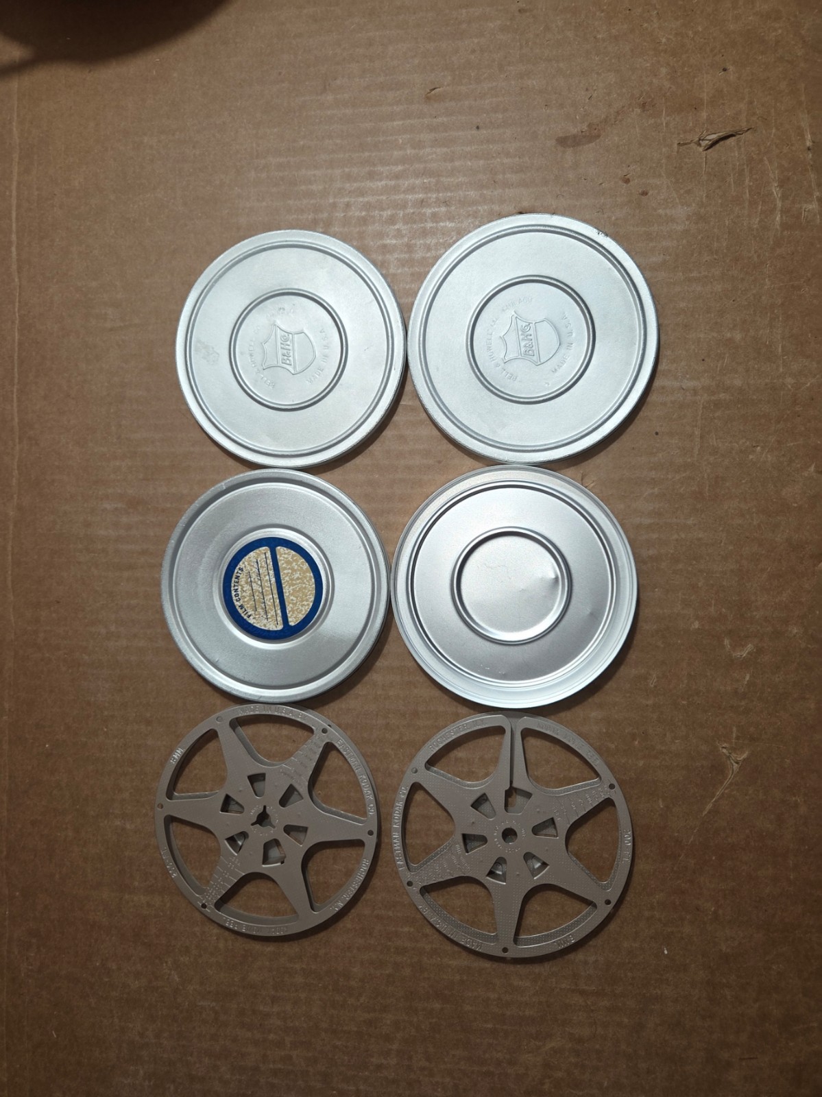 Bell and Howell 8mm Film Reel And Canister x2