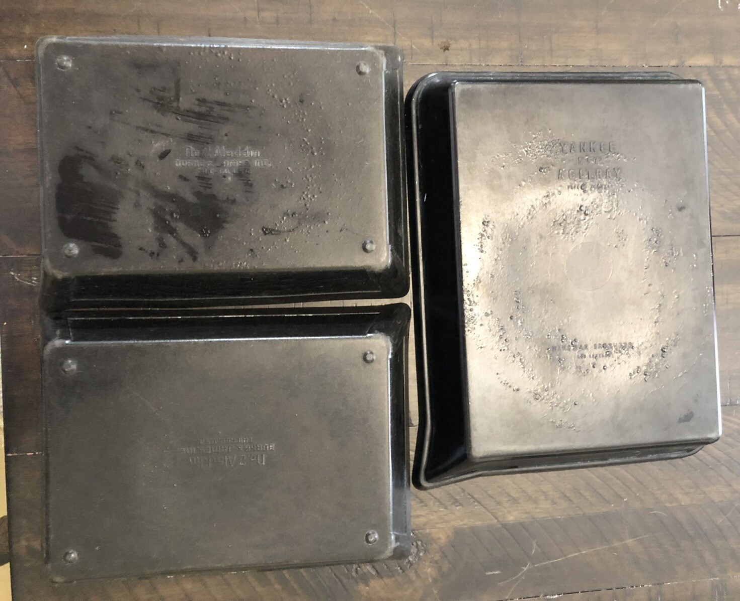 Vintage Photography Tray LOT Burke & James No 2 Aladdin Yankee Agitray Windman